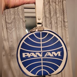 PANAM Collectible Vintage Bag Blue White Circle Purse